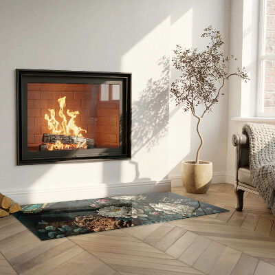 Sklo pod krb obdĺžnikové Kvetinový vzor s motýľmi