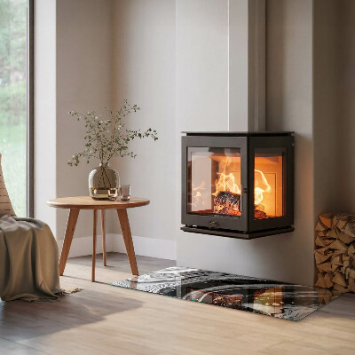 Podložka pod kachle obdĺžniková Abstraktné vlny a čiary