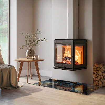 Podložka pod kachle obdĺžniková Elegantná textúra listov