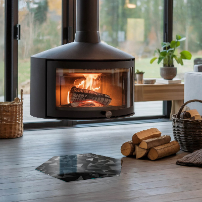 Sklenená podložka pod krb šesťhranná Geometria v troch rozmeroch