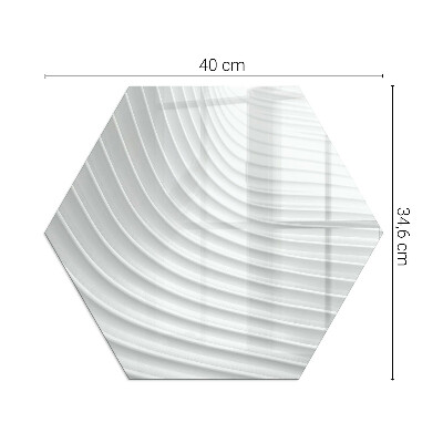 Sklo pod krb šesťhranná Vlny jemných tvarov
