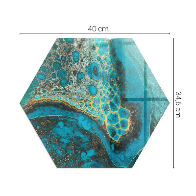 Podložka pod kachle šesťhranná Organický vzor v abstraktnom štýle