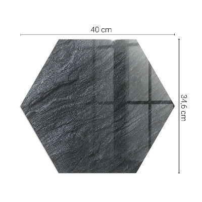 Sklo pod krb šesťhranná Vzor skalnatej štruktúry