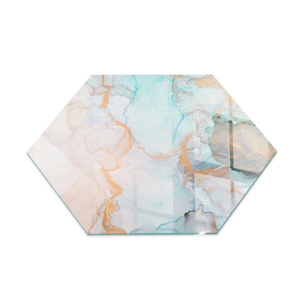 Sklo pod krb šesťhranná Plynulý abstraktný motív