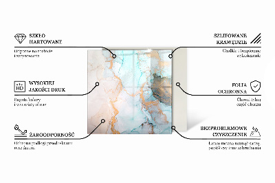 Sklo pod krb šesťhranná Plynulý abstraktný motív