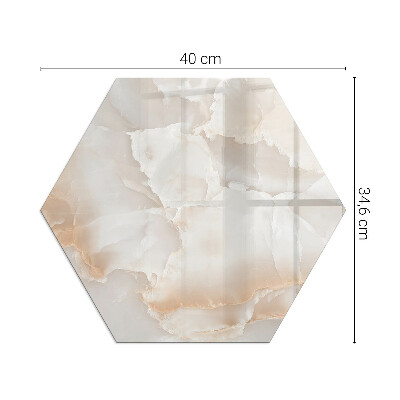 Sklo pod krb šesťhranná Kamenný organický motív