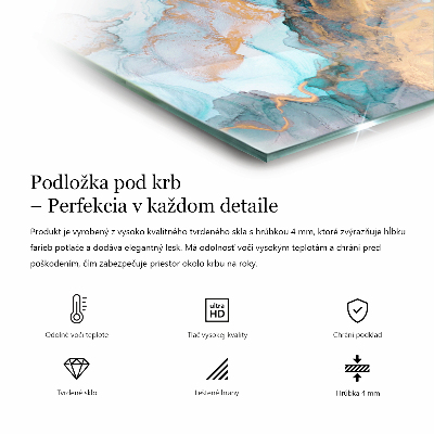 Sklenená podložka pod krb šesťhranná Farba Svetlosivá