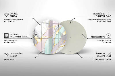 Podložka pod sviečky na hrob okrúhla Pastelový mramor