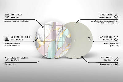 Podložka pod sviečky na hrob okrúhla Pastelový mramor