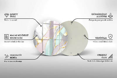 Podložka pod sviečky na hrob okrúhla Pastelový mramor