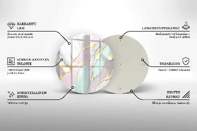Podložka pod sviečky na hrob okrúhla Pastelový mramor