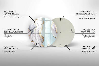 Podložka pod sviečku okrúhla Pastelový mramor