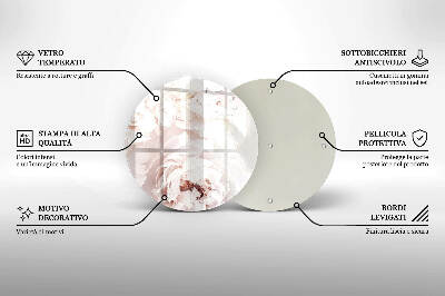 Podložka pod sviečku okrúhla Pastelové pivonky