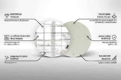 Podložka pod sviečku okrúhla Staré dosky a listy