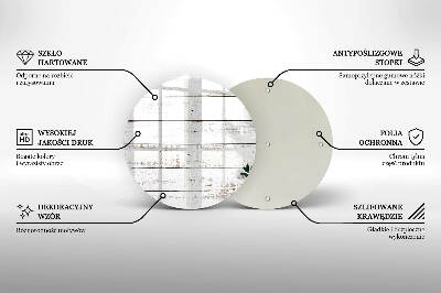 Podložka pod sviečku okrúhla Staré dosky a listy