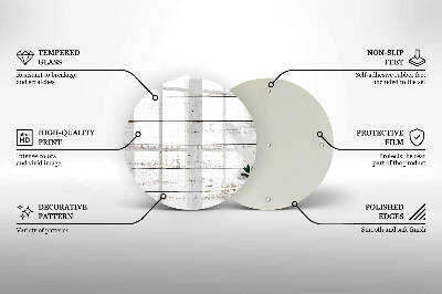 Podložka pod sviečku okrúhla Staré dosky a listy