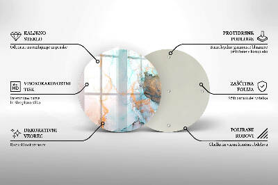 Podložka pod sviečku okrúhla Mramorová abstrakcia