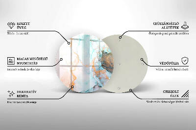 Podložka pod sviečku okrúhla Mramorová abstrakcia