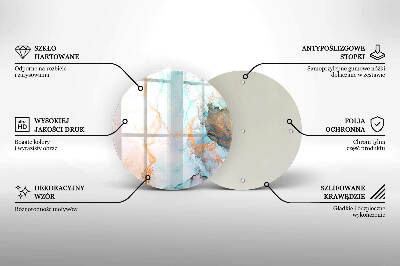 Podložka pod sviečku okrúhla Mramorová abstrakcia