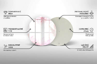 Podložka pod sviečku okrúhla Pozadie jemné ruže