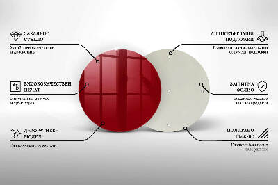 Podložka pod sviečku okrúhla Červená farba
