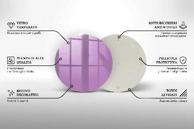 Podložka pod sviečku okrúhla Fialová farba