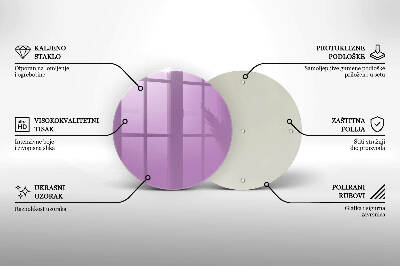 Podložka pod sviečku okrúhla Fialová farba