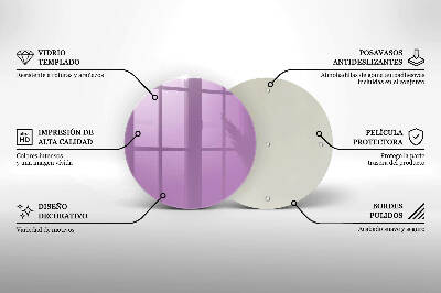 Podložka pod sviečku okrúhla Fialová farba
