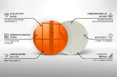 Podložka pod sviečku okrúhla Oranžová farba