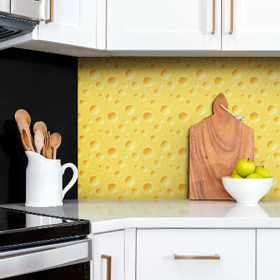 Samolepiaci dekoračný panel Žltý syr s otvormi