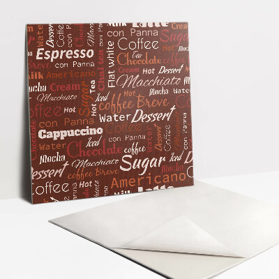 Vinylové obklady Kávové motívy a nápisy