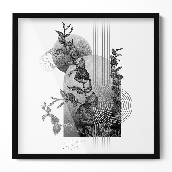 Fotorámček na stenu čierna 50x50 cm