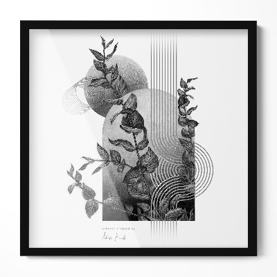 Fotorámček na stenu čierna 50x50 cm