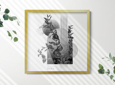 Fotorámček na stenu zlatá 50x50 cm