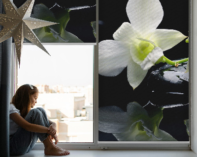 Vnútorná roleta na okno s motívom orchideí a elegantným dizajnom