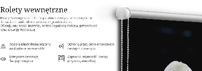 Vnútorná roleta na okno s motívom orchideí a elegantným dizajnom