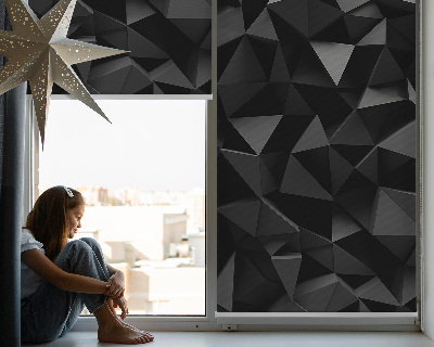 Vnútorná roleta na okno v čiernom origami prevedení