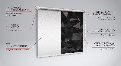 Vnútorná roleta na okno v čiernom origami prevedení