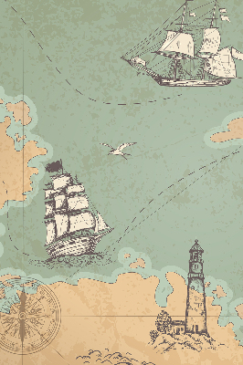 Vnútorná roleta na okno s motívom mapy oceánu