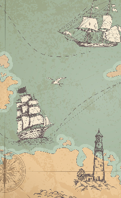 Vnútorná roleta na okno s motívom mapy oceánu