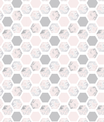 Vnútorná roleta na okno v tvare šesťuholníkov