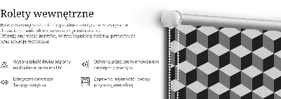 Vnútorná roleta na okno v prevedení 3D kociek