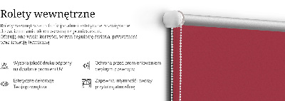 Roleta na balkónové dvere v tmavočervenej farbe