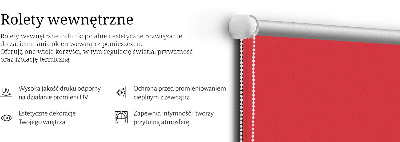 Roleta na okno v červenej farbe