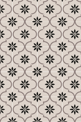 Vnútorná roleta na okno v prevedení marockej dlaždice v tvare kvetu