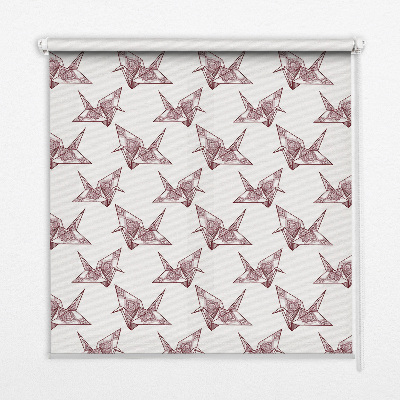 Vnútorná roleta na okno s motívom origami labutí