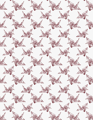 Vnútorná roleta na okno s motívom origami labutí