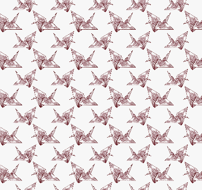 Vnútorná roleta na okno s motívom origami labutí