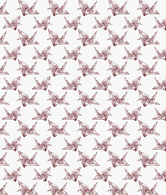 Vnútorná roleta na okno s motívom origami labutí