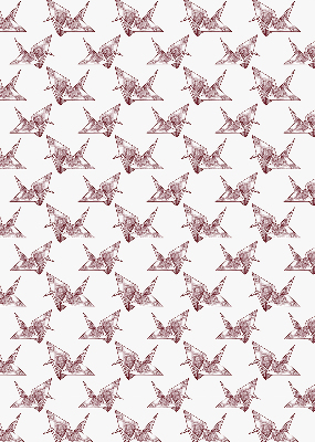 Vnútorná roleta na okno s motívom origami labutí
